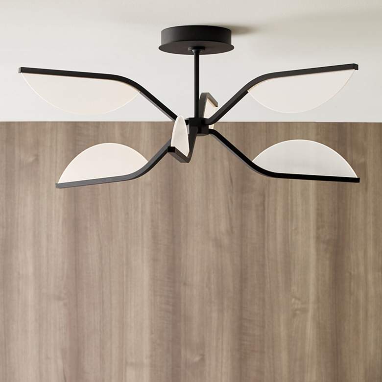 Image 1 Visual Comfort Belterra 34" Wide Black LED Chandelier