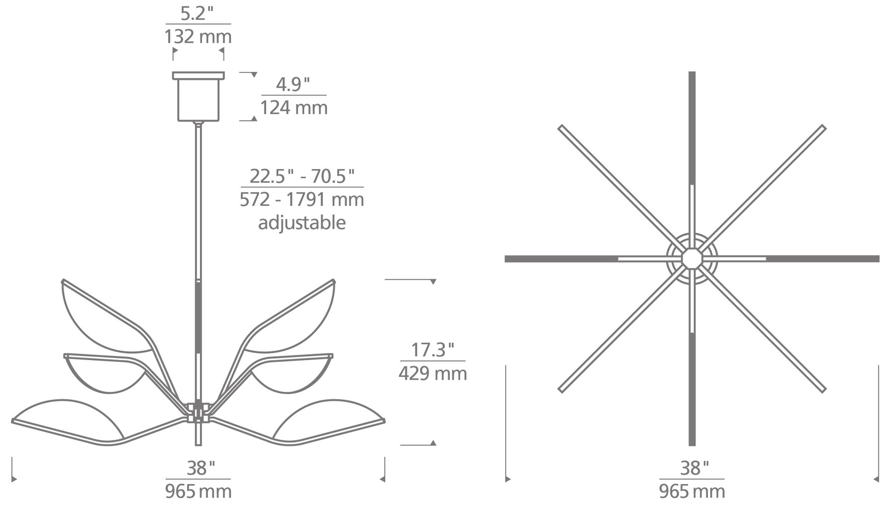 Visual Comfort Belterra 38" Wide Black LED Chandelier in scene