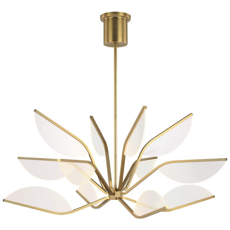 Image 1 Visual Comfort Belterra 38"W Natural Brass LED Chandelier