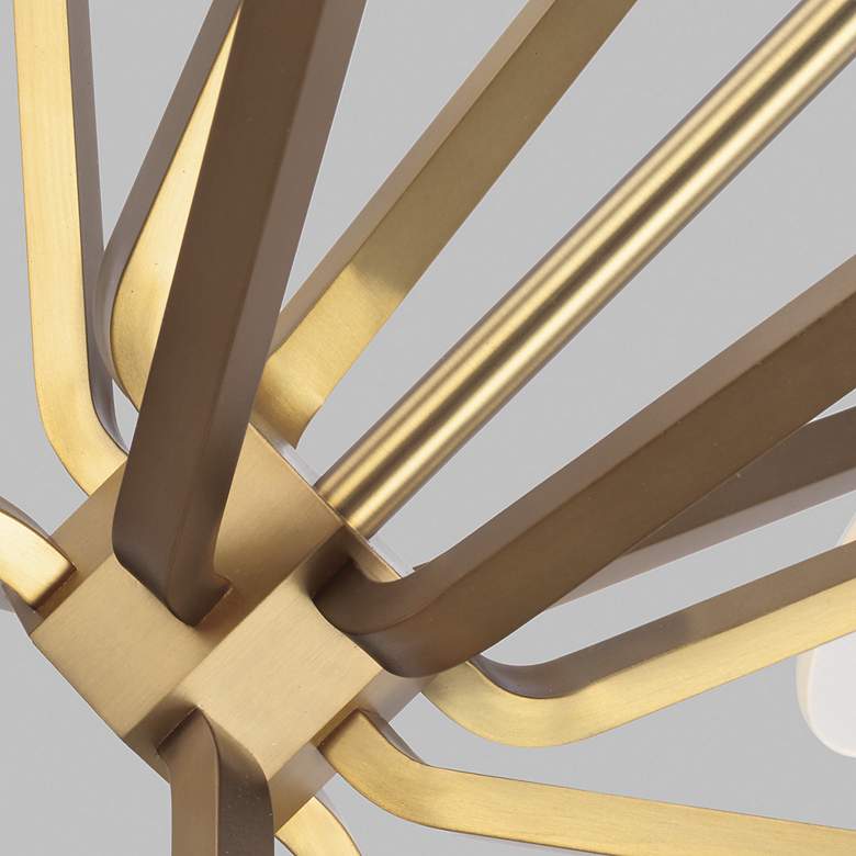 Image 2 Visual Comfort Belterra 38"W Natural Brass LED Chandelier more views