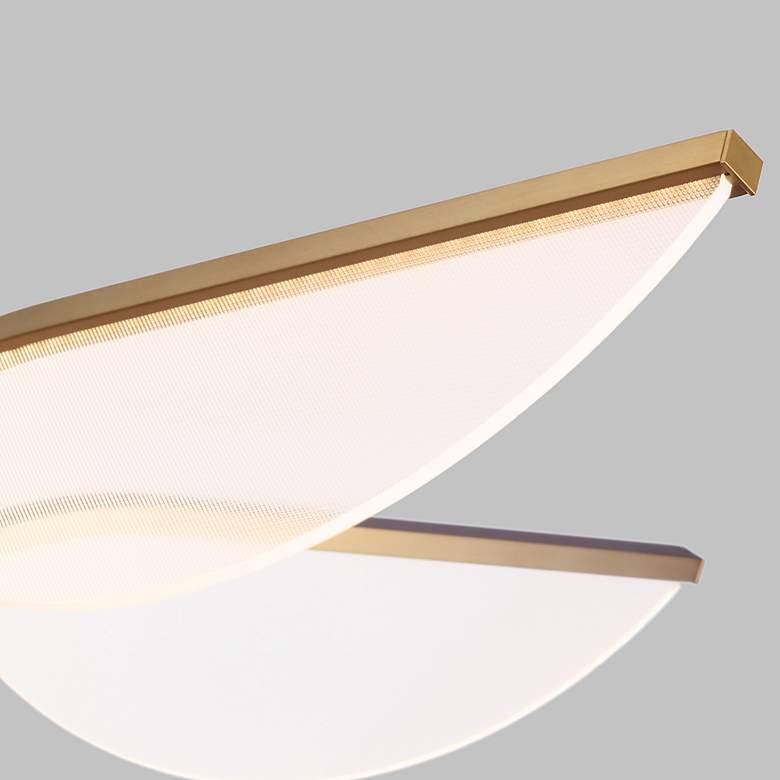 Image 3 Visual Comfort Belterra 38"W Natural Brass LED Chandelier more views