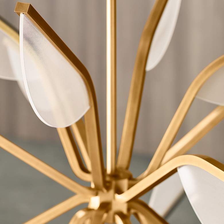 Image 6 Visual Comfort Belterra 38"W Natural Brass LED Chandelier more views