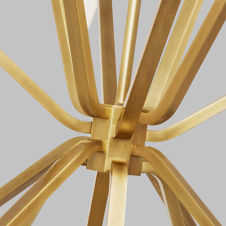 Image 7 Visual Comfort Belterra 43"W Natural Brass LED Chandelier more views
