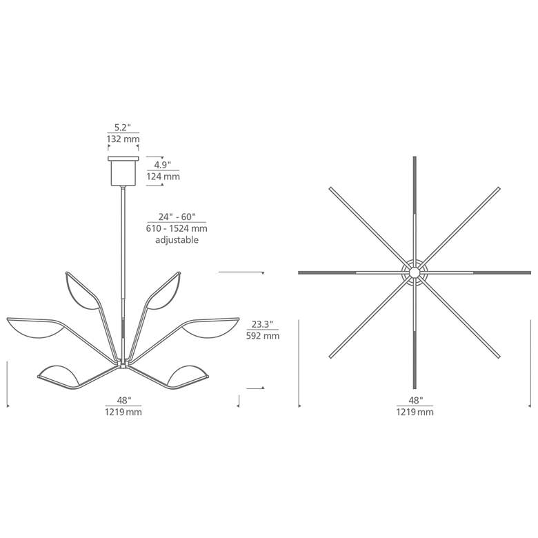 Image 3 Visual Comfort Belterra 48" Polished Nickel LED Chandelier more views