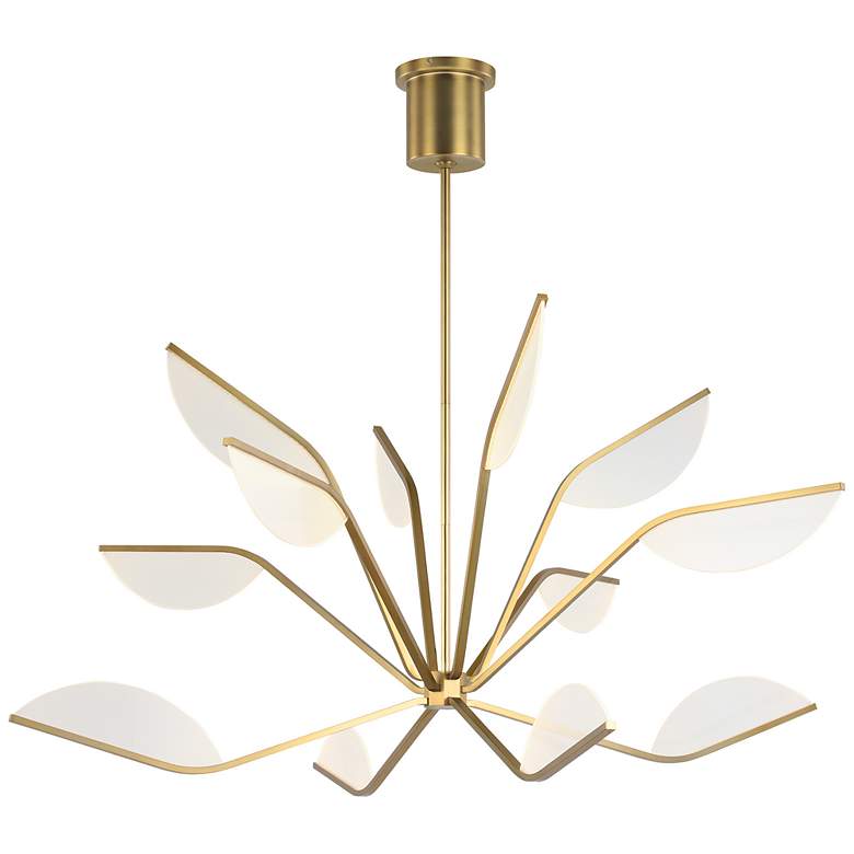 Image 2 Visual Comfort Belterra 48"W Natural Brass LED Chandelier