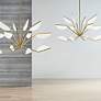 6_Visual Comfort Belterra 48"W Natural Brass LED Chandelier more views
