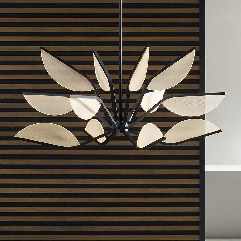 Image 1 Visual Comfort Belterra Matte Black 48" Wide LED Chandelier