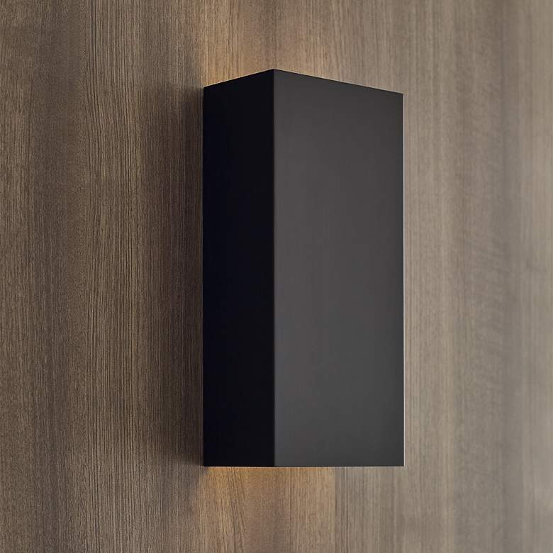 Image 1 Visual Comfort Brompton 13" High Black LED Wall Sconce