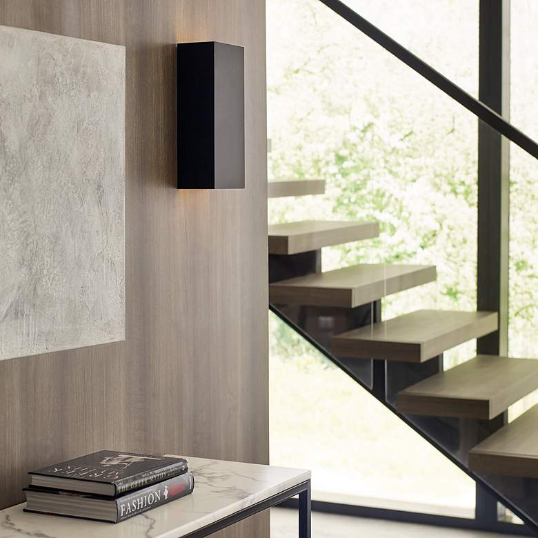 Image 6 Visual Comfort Brompton 13" High Black LED Wall Sconce more views