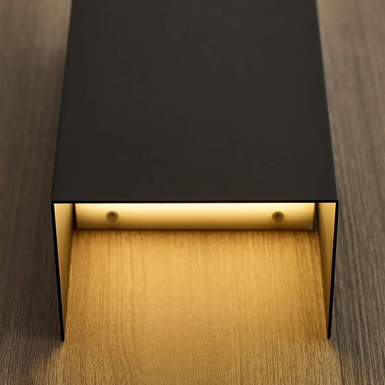 Image 7 Visual Comfort Brompton 13" High Black LED Wall Sconce more views