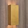 1_Visual Comfort Brompton 13" High Brass LED Wall Sconce