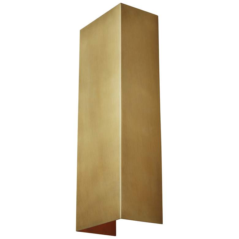 Image 2 Visual Comfort Brompton 17" High Brass LED Wall Sconce more views