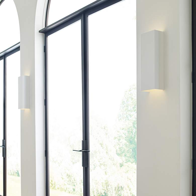 Image 6 Visual Comfort Brompton 17" High White LED Wall Sconce more views