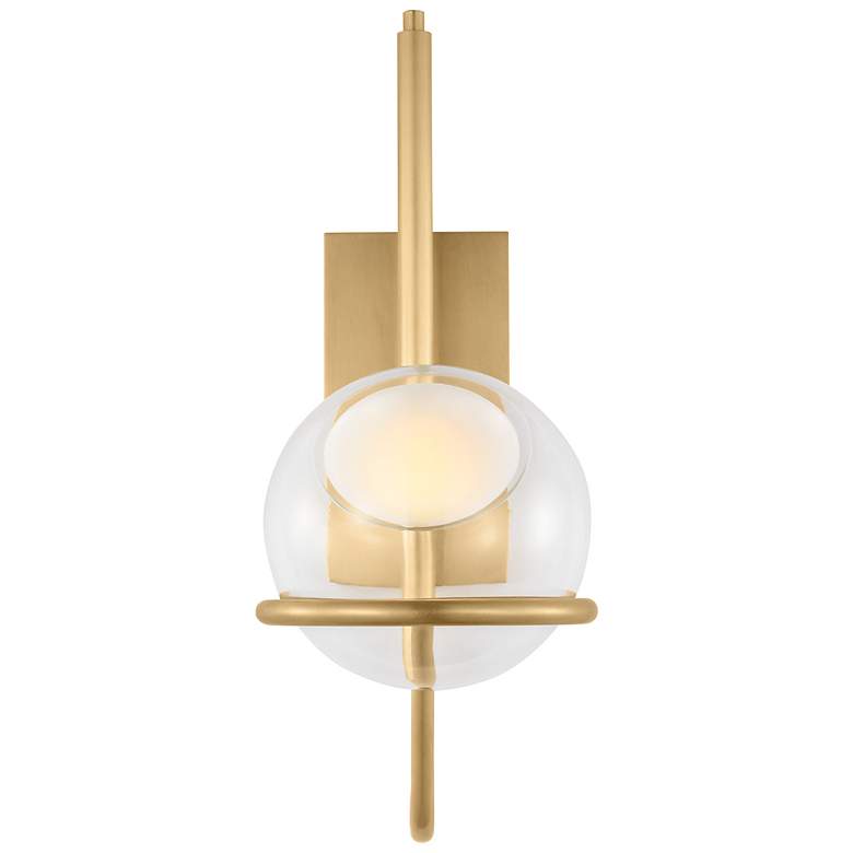 Image 1 Visual Comfort Crosby 18" High Natural Brass LED Wall Sconce