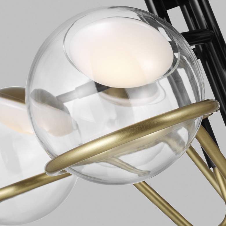 Image 3 Visual Comfort Crosby 29 1/2"W Black and Brass Chandelier more views