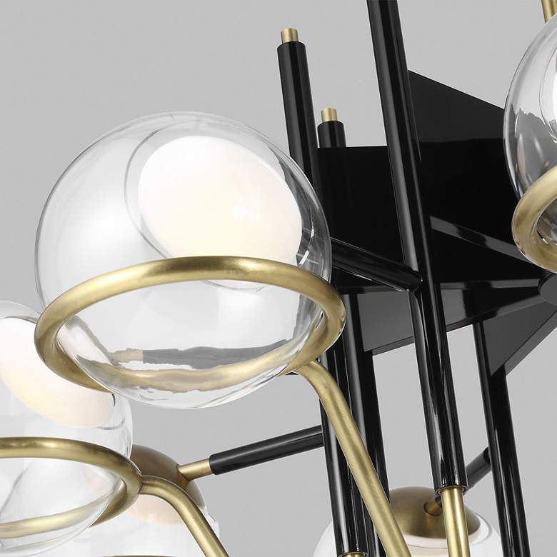 Image 5 Visual Comfort Crosby 29 1/2"W Black and Brass Chandelier more views