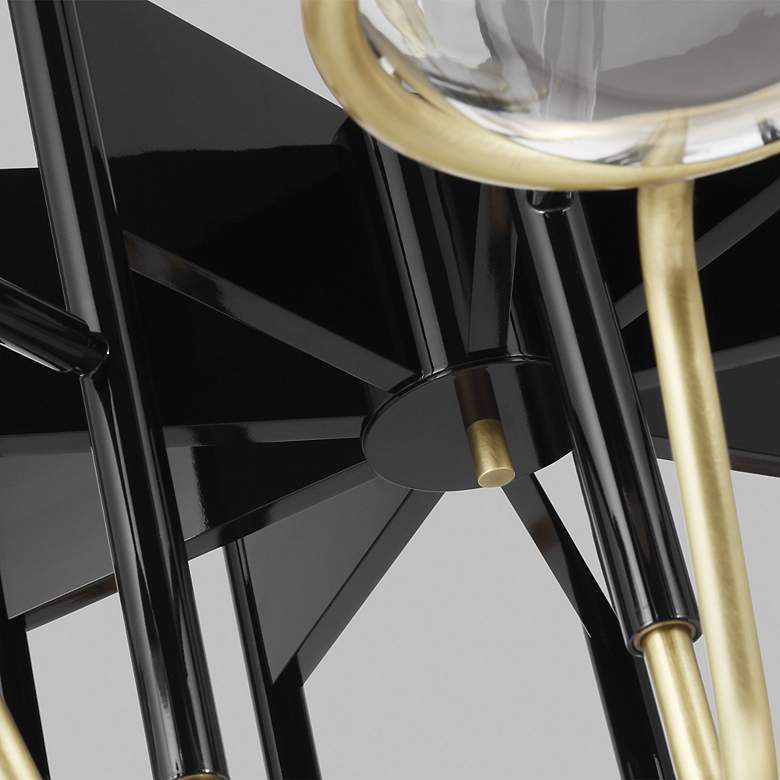 Image 6 Visual Comfort Crosby 29 1/2"W Black and Brass Chandelier more views