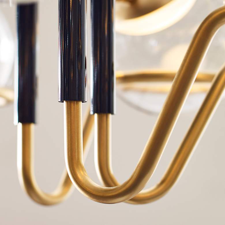 Image 7 Visual Comfort Crosby 29 1/2"W Black and Brass Chandelier more views
