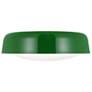 1_Visual Comfort Draper 16" Wide Green Ceiling Light