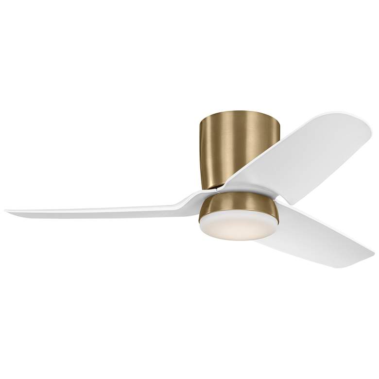 Image 1 Visual Comfort Fan Collection Colgin 44 Hugger LED Array Satin Brass Fan