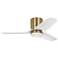 Visual Comfort Fan Collection Colgin 44 Hugger LED Array Satin Brass Fan