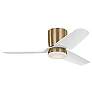 3_Visual Comfort Fan Collection Colgin 44 Hugger LED Array Satin Brass Fan more views