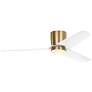 1_Visual Comfort Fan Collection Colgin 56 Hugger LED Array Satin Brass Fan