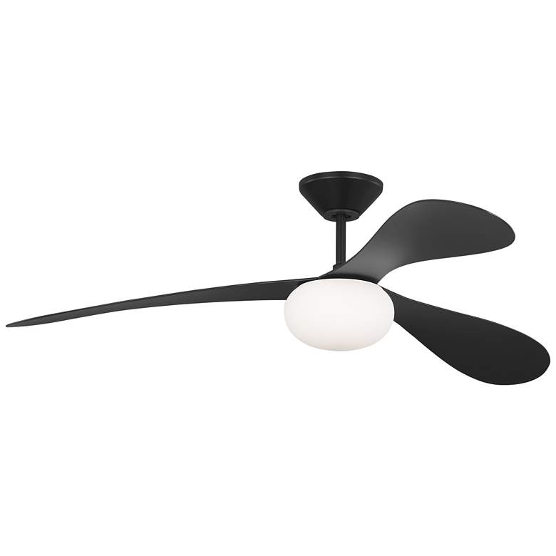 Image 1 Visual Comfort Fan Collection Drape Smart 58 LED Array Black Fan