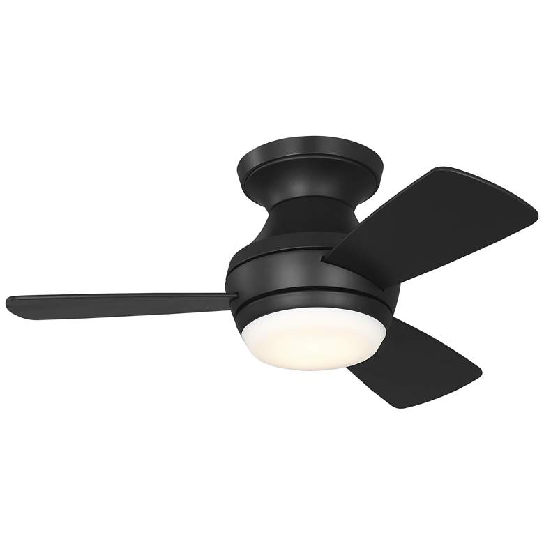 Image 1 Visual Comfort Fan Collection Ikon 32 Hugger LED Array Black Fan