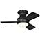 Visual Comfort Fan Collection Ikon 32 Hugger LED Array Black Fan