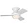 Visual Comfort Fan Collection Ikon 32 Hugger LED Array White Fan