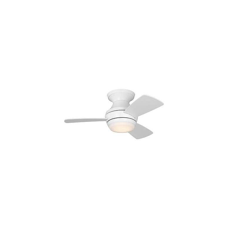 Image 3 Visual Comfort Fan Collection Ikon 32 Hugger LED Array White Fan more views