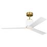 1_Visual Comfort Fan Collection Peel Smart 52 LED Burnished Brass Fan