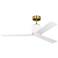 Visual Comfort Fan Collection Peel Smart 52 LED Burnished Brass Fan