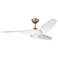 Visual Comfort Fan Collection Topan Smart 52 LED Array Burnished Brass Fan
