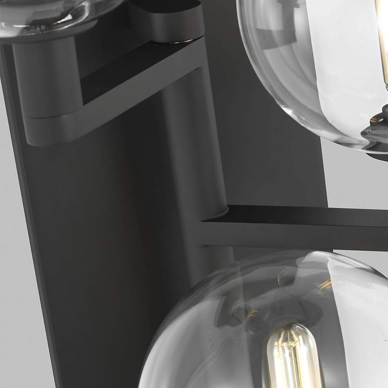 Image 3 Visual Comfort Gambit 17 1/2"H Black Pivoting Arms 3-Light Wall Sconce more views