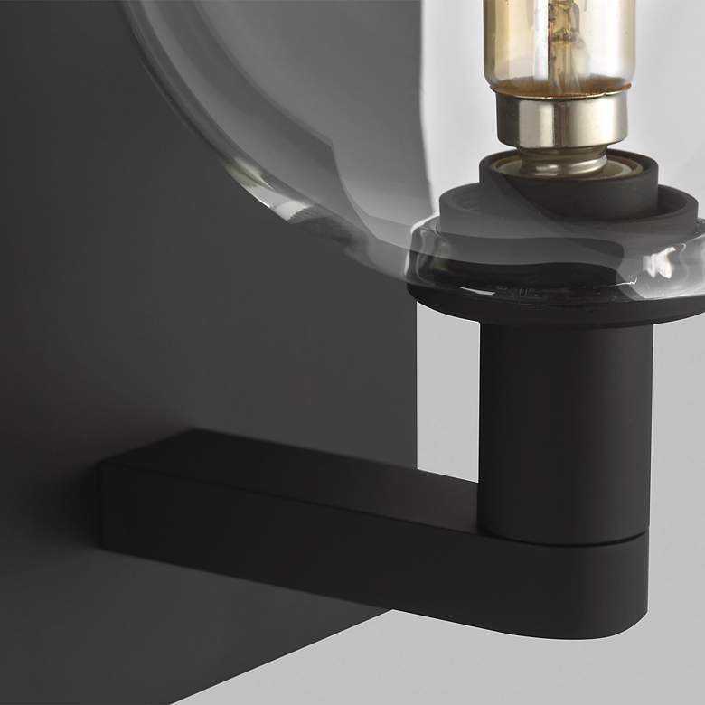 Image 3 Visual Comfort Gambit 9"H Black Single Light Nightshade Wall Sconce more views
