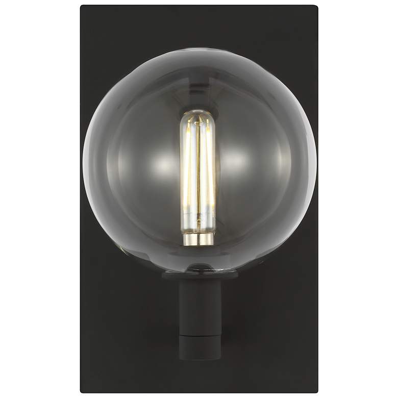 Image 1 Visual Comfort Gambit 9"H Black Single Light Nightshade Wall Sconce