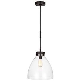 Image1 of Visual Comfort Garrett 13 1/2" Wide Aged Iron Pendant Light