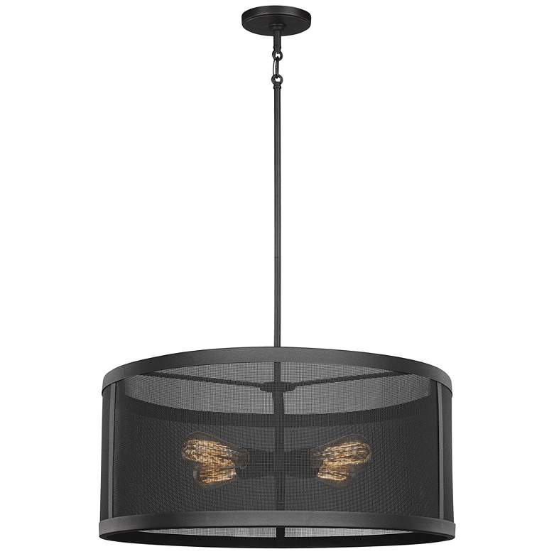 Image 1 Visual Comfort Gereon 24" Wide Black 4-Light Pendant