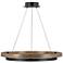 Visual Comfort Grace 30" Wide Matte Black Modern Ring LED Chandelier