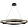 2_Visual Comfort Grace 48" Matte Black Weathered Oak LED Ring Chandelier
