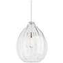 2_Visual Comfort Harper 16 3/4" Clear Glass Satin Nickel Pendant Light