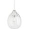 Visual Comfort Harper 16 3/4" Clear Glass Satin Nickel Pendant Light