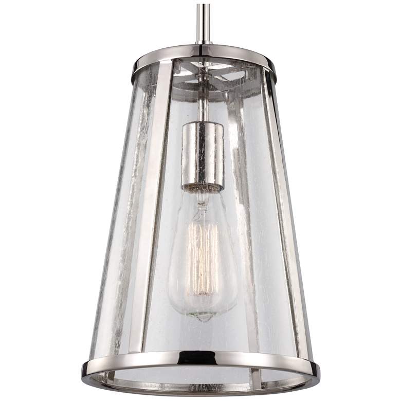 Image 1 Visual Comfort Harrow 8" Wide Polished Nickel Mini Pendant