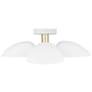 Thumbnail1 of Visual Comfort Jane 24" Wide 3-Light Modern Matte White Ceiling Light