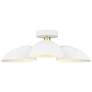 Thumbnail3 of Visual Comfort Jane 24" Wide 3-Light Modern Matte White Ceiling Light more views