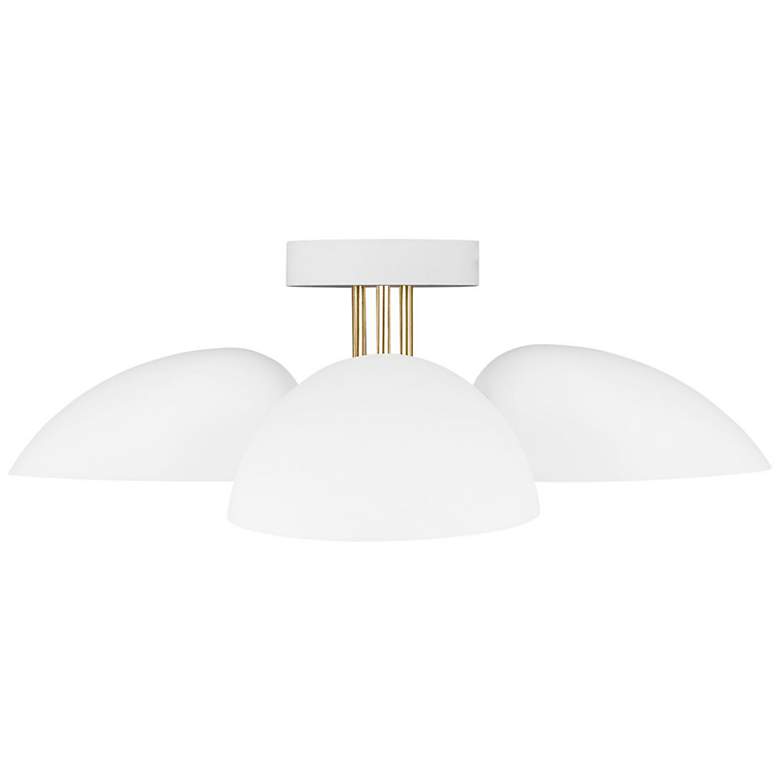 Image 1 Visual Comfort Jane 24"W Matte White 3-Light Ceiling Light