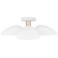 Visual Comfort Jane 24"W Matte White 3-Light Ceiling Light