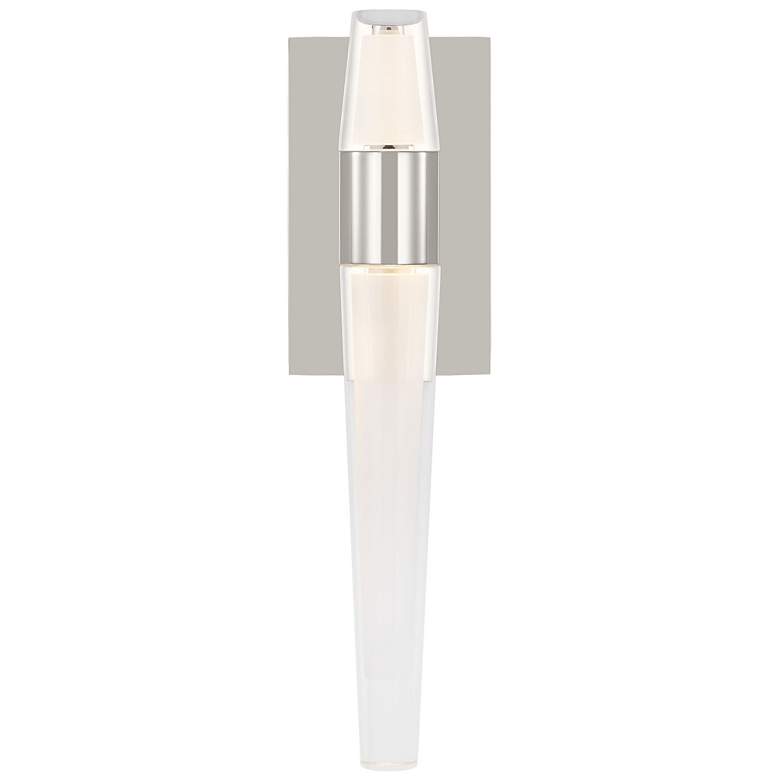 Image 1 Visual Comfort Lassell 10 3/4" Etched Crystal and Nickel LED Sconce